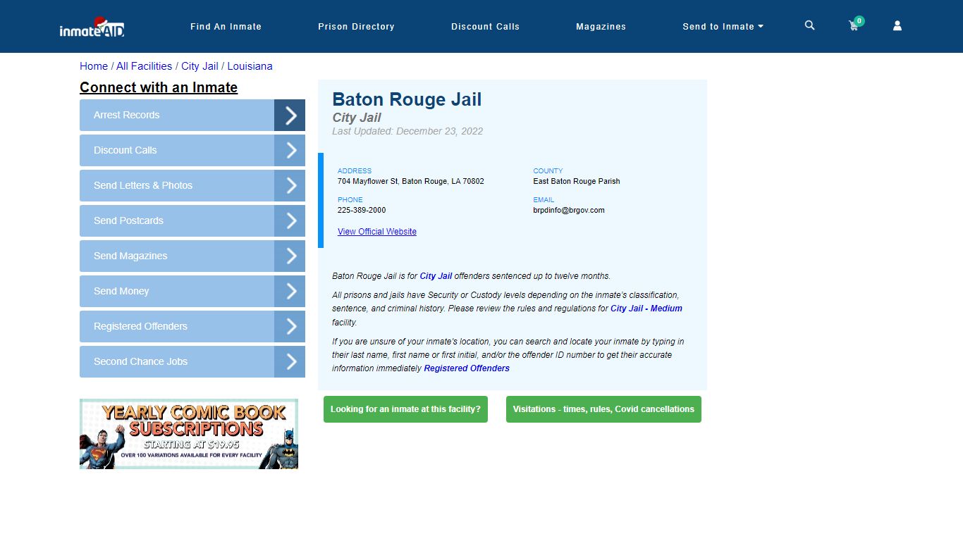 Baton Rouge Jail | Inmate Locator