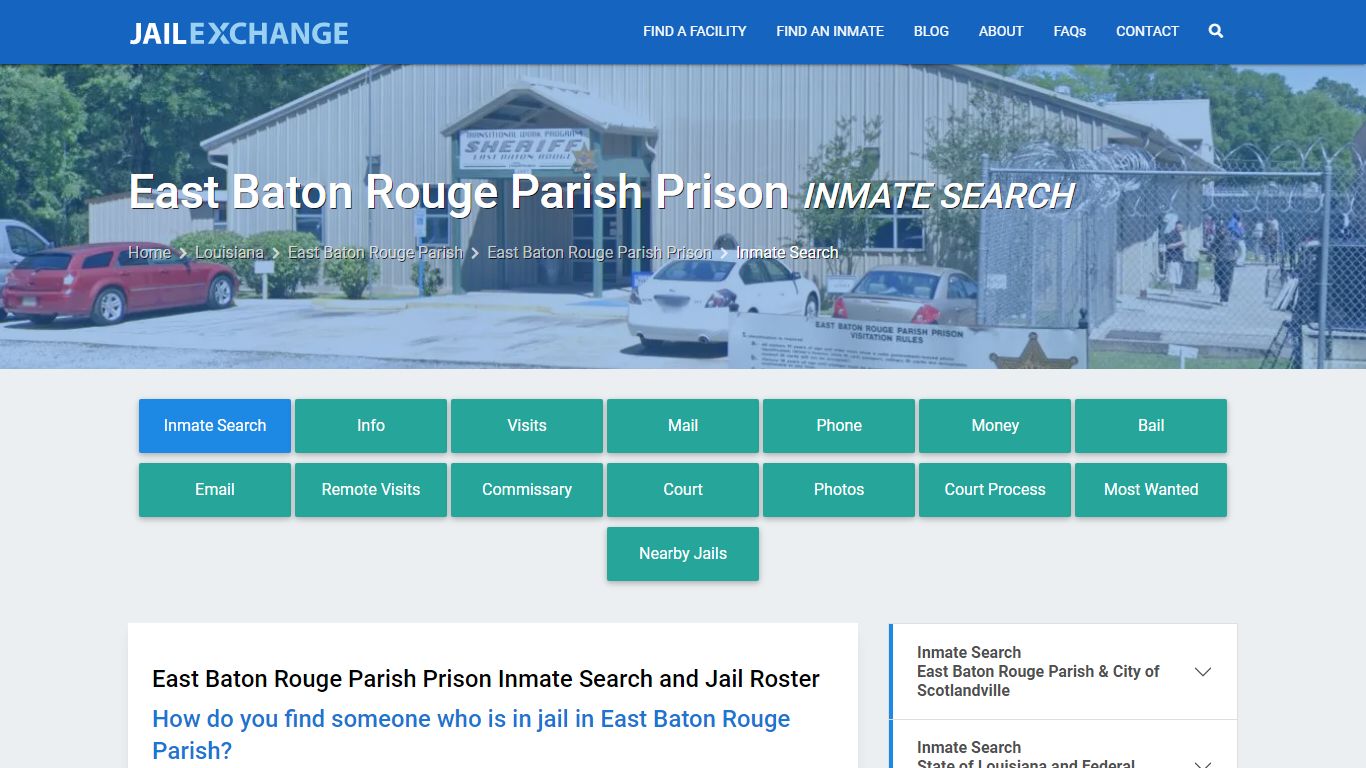 East Baton Rouge Parish Prison Inmate Search - Jail Exchange